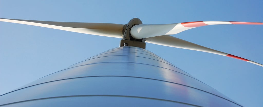 Wind turbine from below