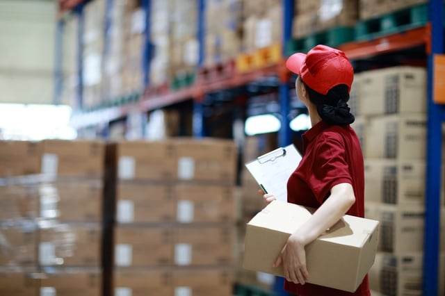 Image of a person working in a warehouse